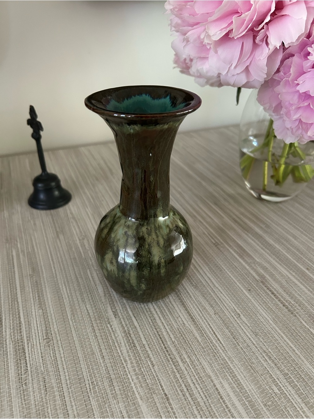 Handcrafted Green Glaze Ceramic Vase